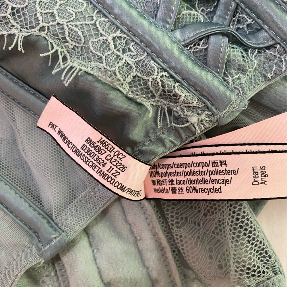 VICTORIA’S SECRET Dream Angels Sagebrush Green Lace-Up Bustier Corset Top SZ XS - Picture 5 of 8